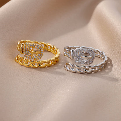 Buckle Chain Adjustable Ring
