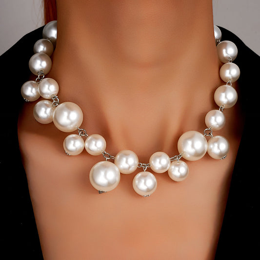 Luxe Pearl Cascade Necklace