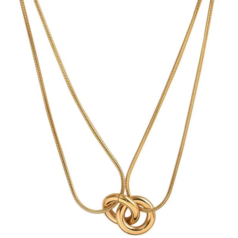 Double Layer Knot Chain Necklace