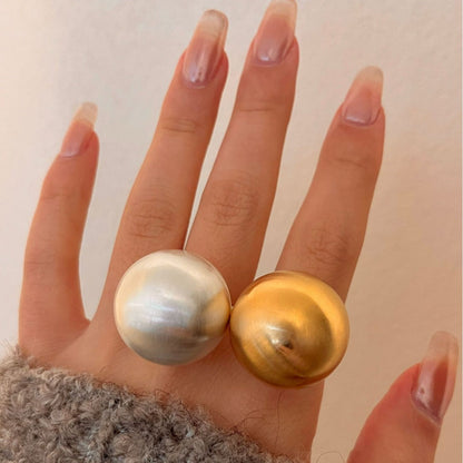 Chunky Matte Metal Statement Ring