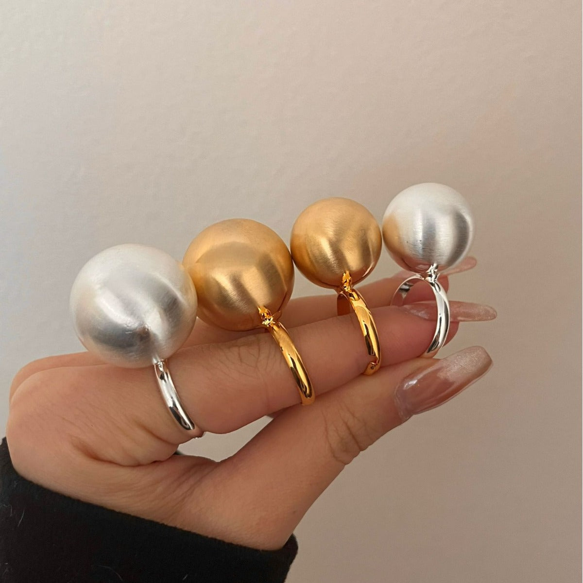 Chunky Matte Metal Statement Ring