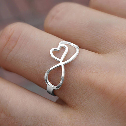 Heart Infinity Open Ring