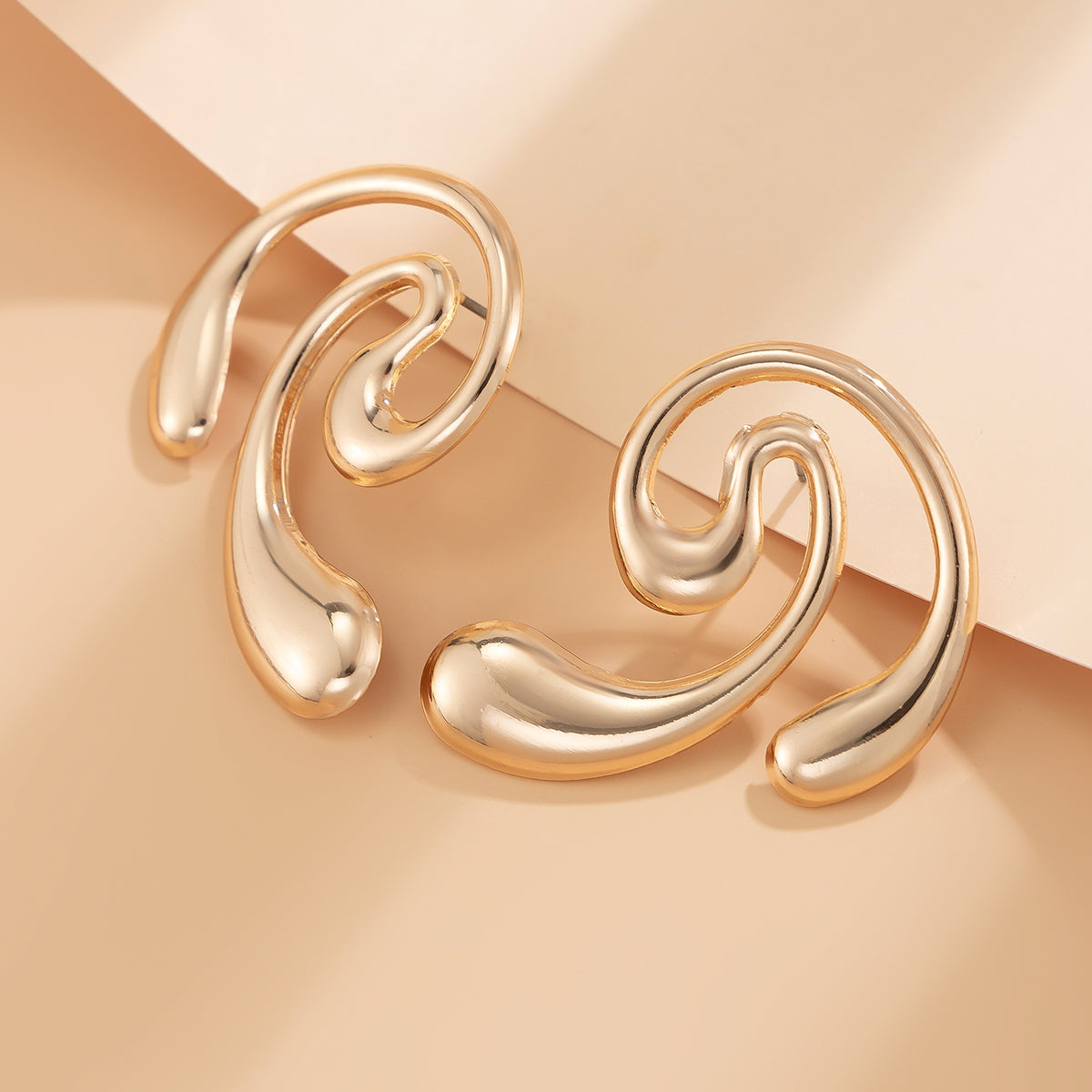 Flowform Gold Statement Earrings