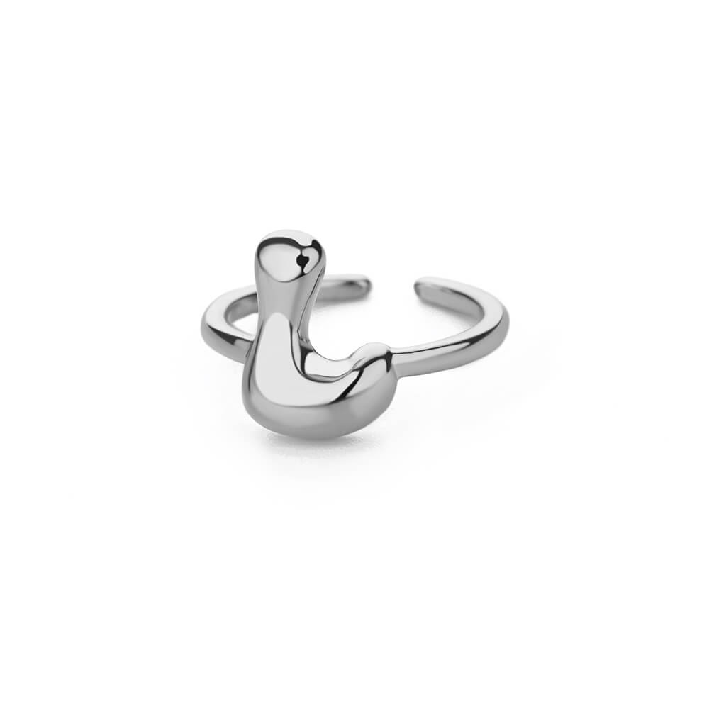 Gold Initial Statement Ring