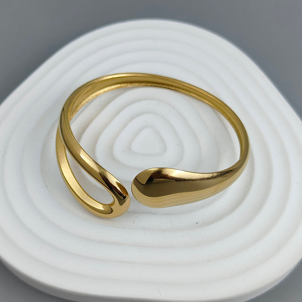 Sleek Twist Open Cuff Ring