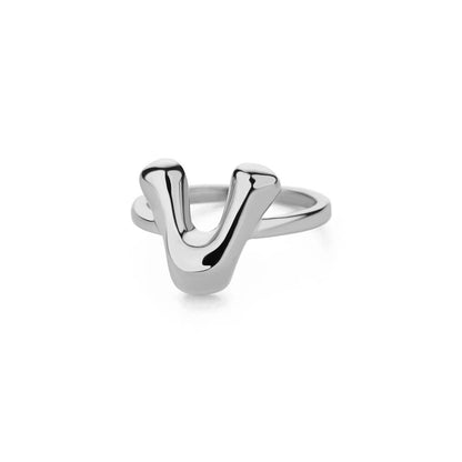Gold Initial Statement Ring
