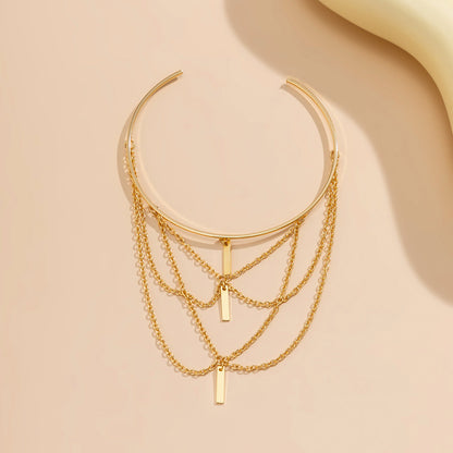 Gold Chain Tassel Arm Bracelet