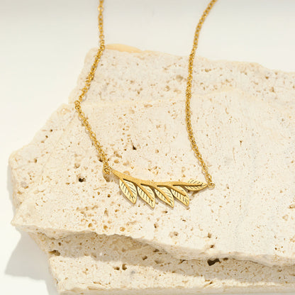 Gold Leaf Charm Necklace