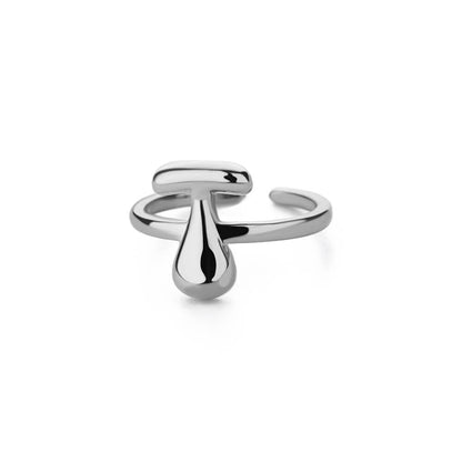 Gold Initial Statement Ring