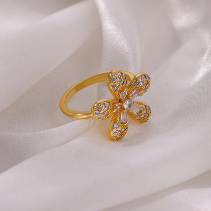 Diamond Bloom Cocktail Ring