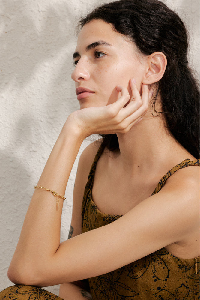 Dainty Gold Chain Drop Bracelet