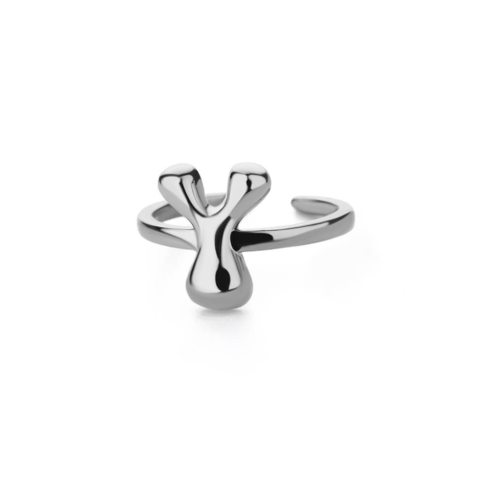 Gold Initial Statement Ring