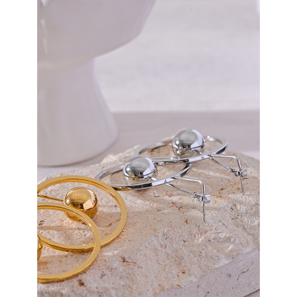 Geometric Sphere Drop Earrings