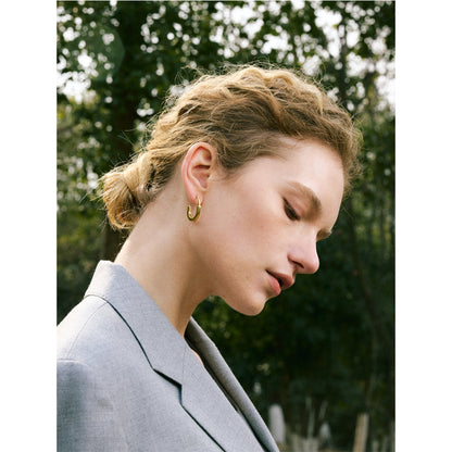 Minimalist U-Shaped Hoop Earrings