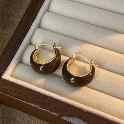 Vintage U-Shaped Hoop Earrings