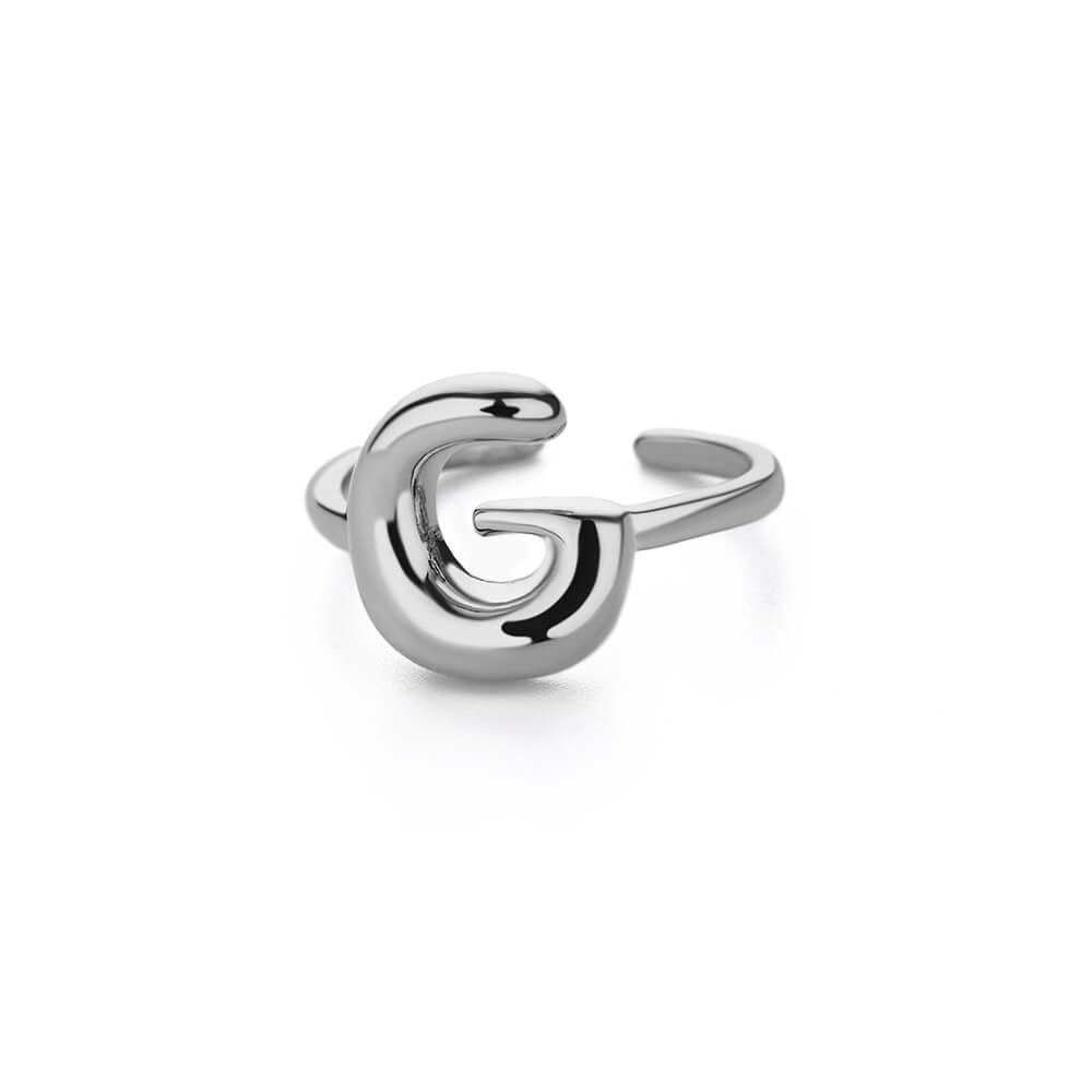 Gold Initial Statement Ring