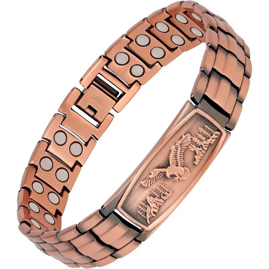 Eagle Emblem Copper Magnetic Bracelet