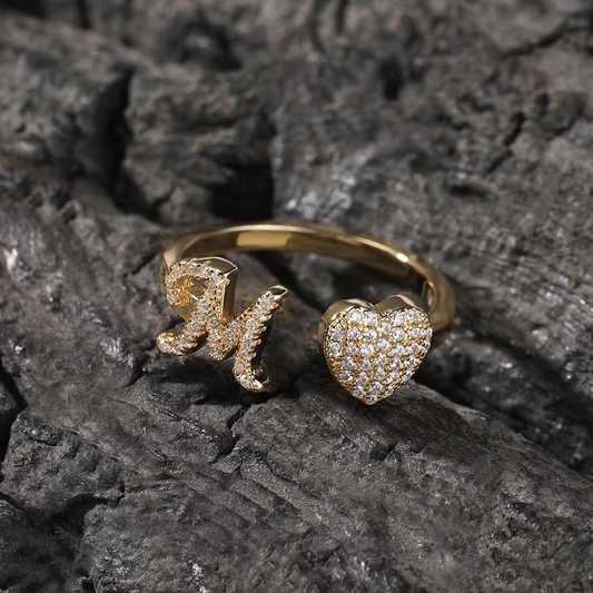 Diamond Initial Ring