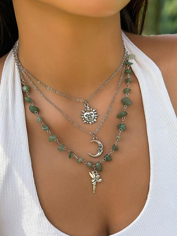 3pc Celestial Layered Necklace Set
