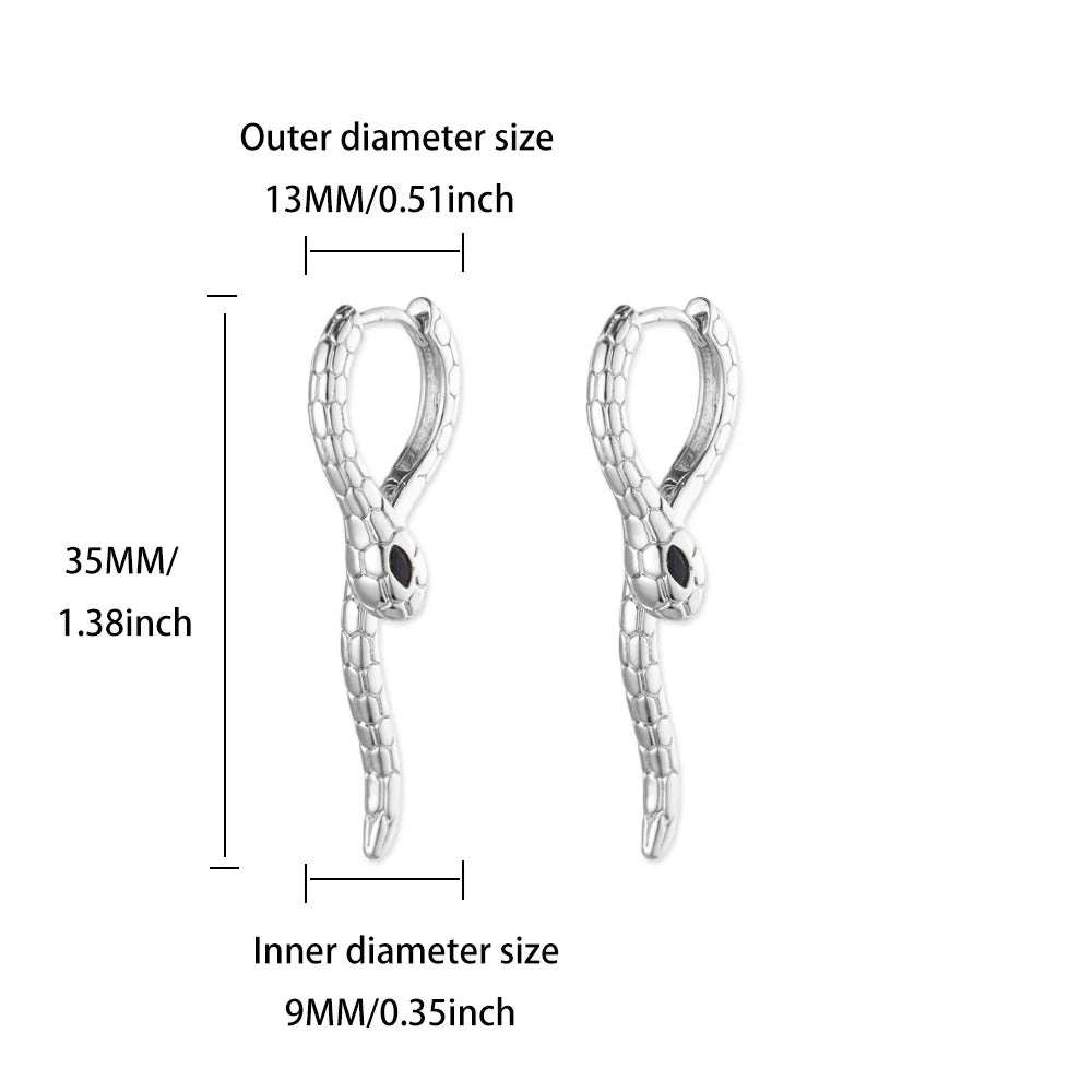 Dainty Snake Hoop Earrings