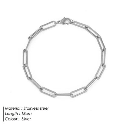 Tiny Paper Clip Bracelet