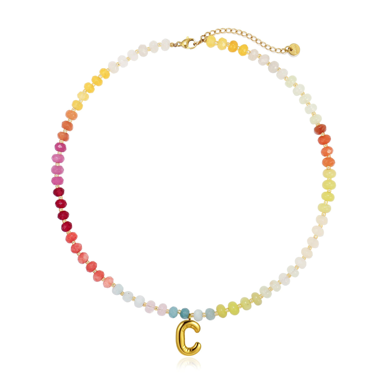 Colorful Balloon Letter Necklace