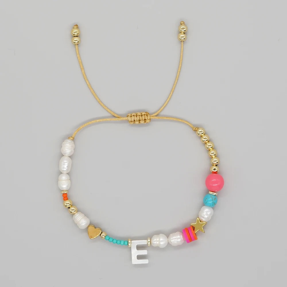 Color Splash Initial Bracelet