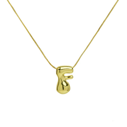 Chunky Balloon Initial Letter Necklace
