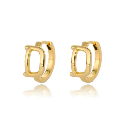 Minimal Initial Letter Stud Earrings