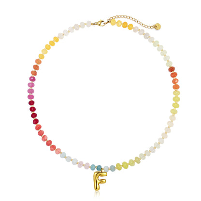 Colorful Balloon Letter Necklace