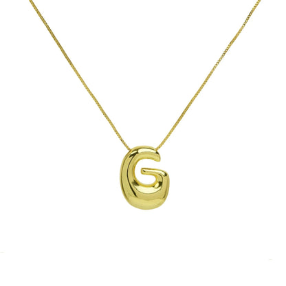 Chunky Balloon Initial Letter Necklace