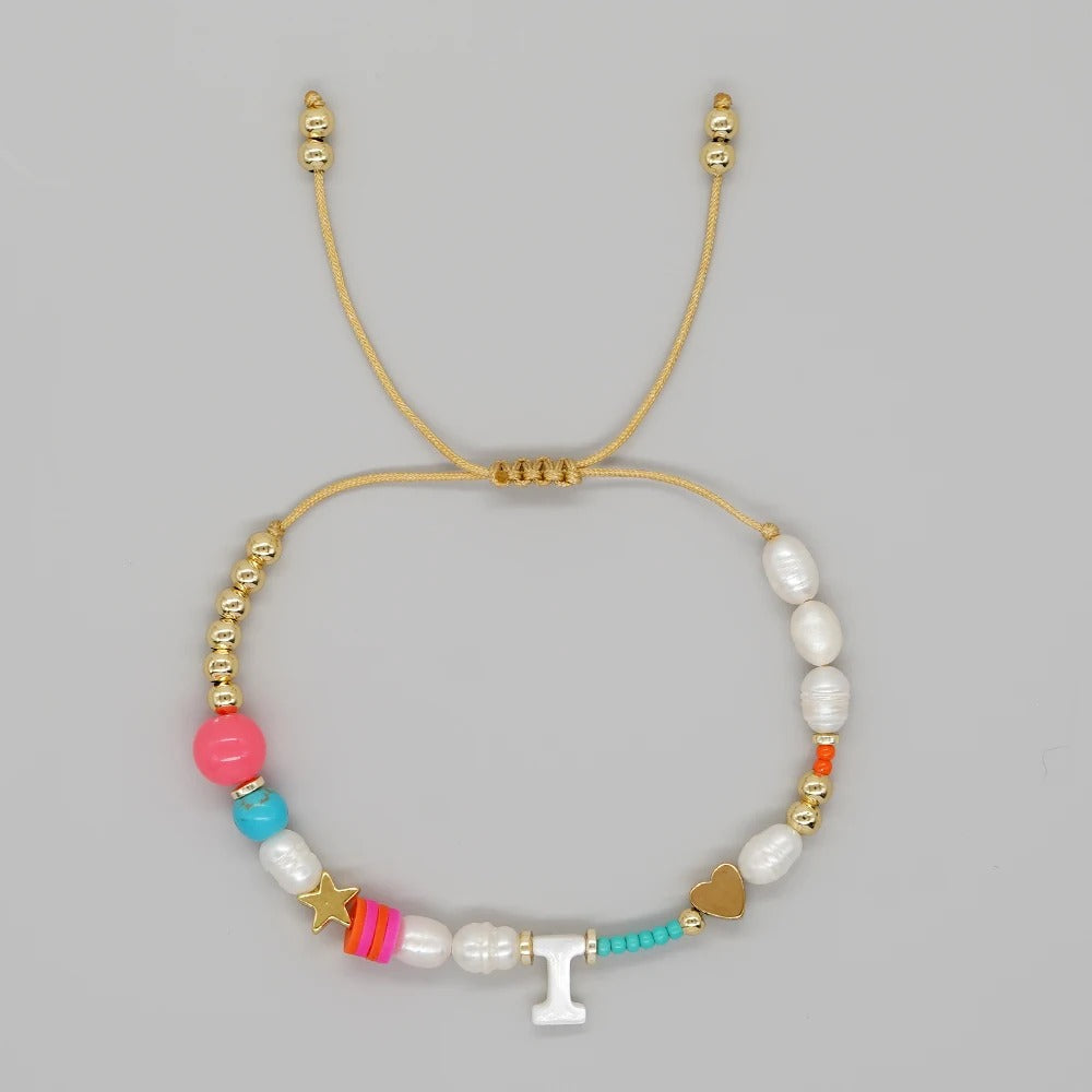 Color Splash Initial Bracelet