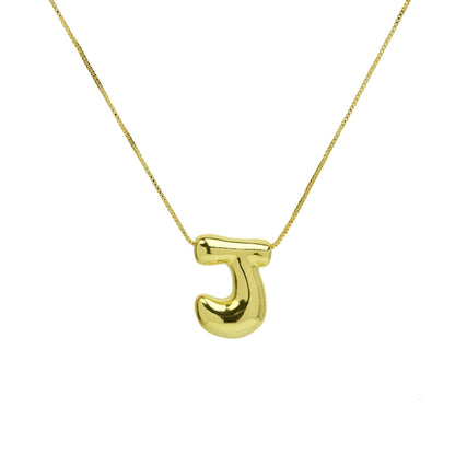 Chunky Balloon Initial Letter Necklace