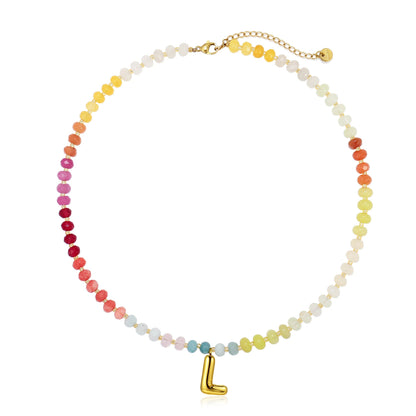 Colorful Balloon Letter Necklace
