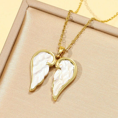 Enamel Angel Wing Necklace