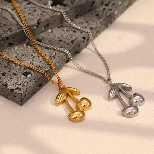 Dainty Bold Cherry Necklace