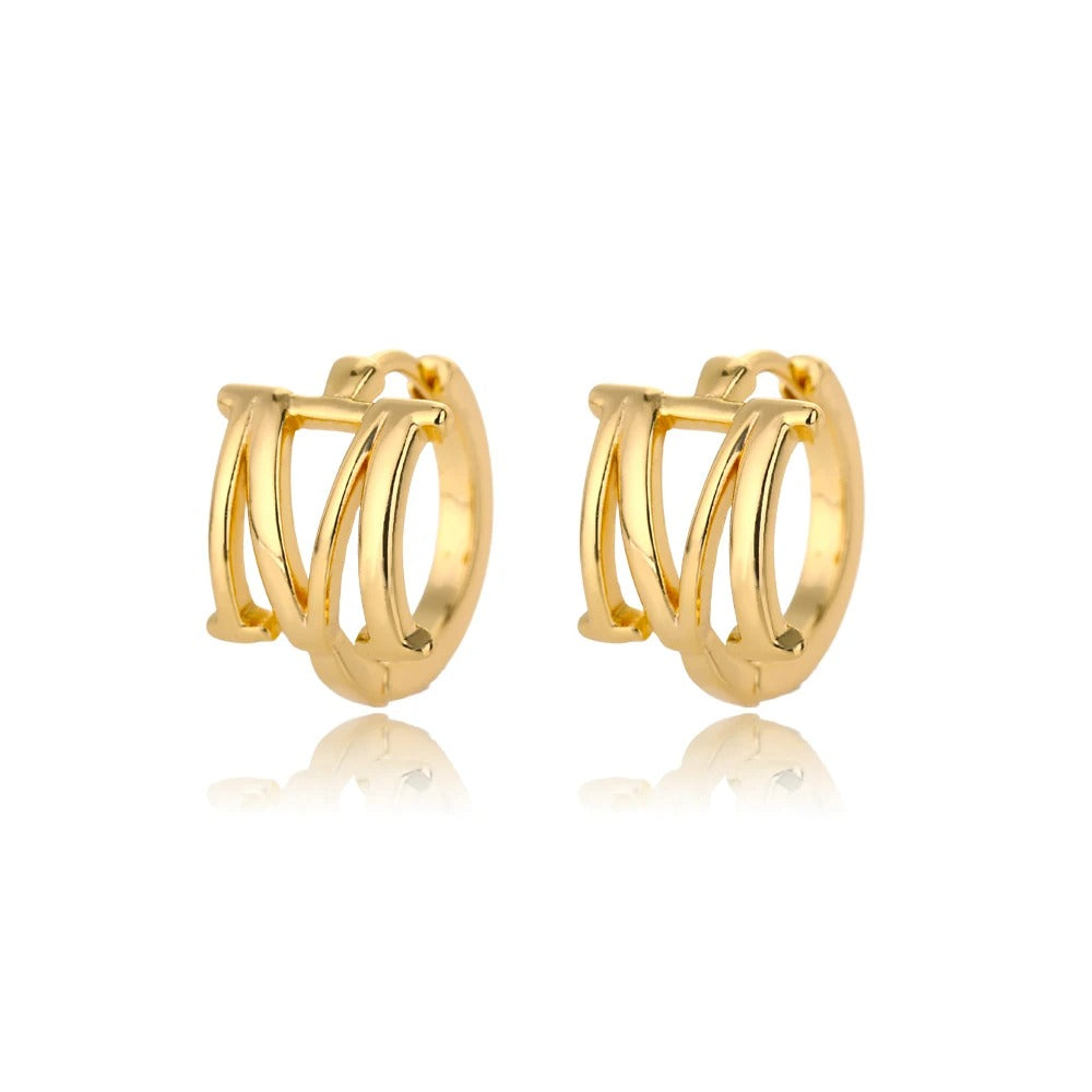 Minimal Initial Letter Stud Earrings