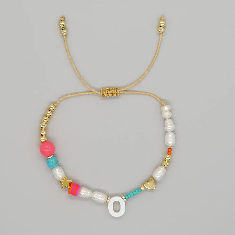 Color Splash Initial Bracelet