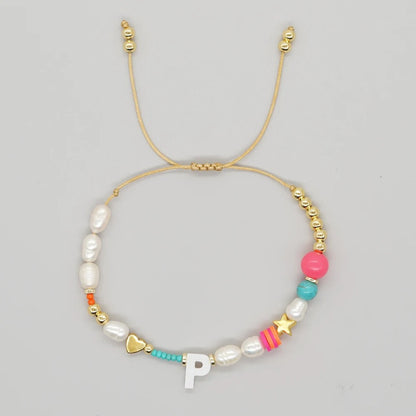Color Splash Initial Bracelet