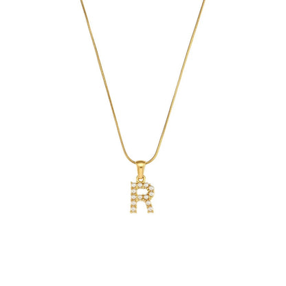 Pearl Letter Initial Necklace