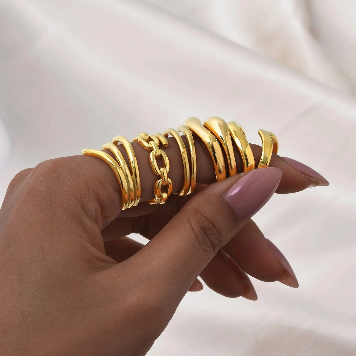 Geometric Minimalist Ring Set