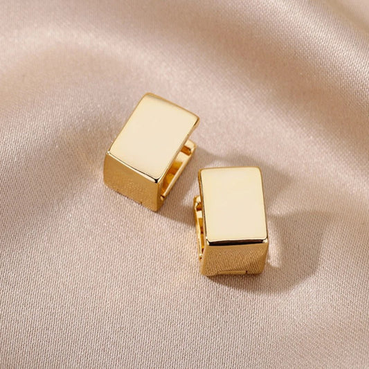Geometric Square Hoop Earrings