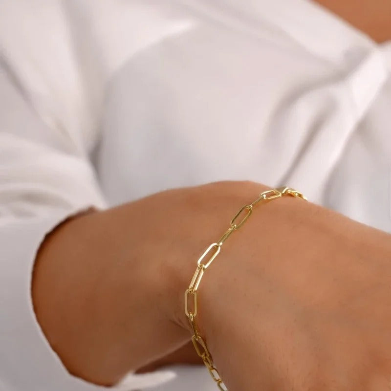 Tiny Paper Clip Bracelet