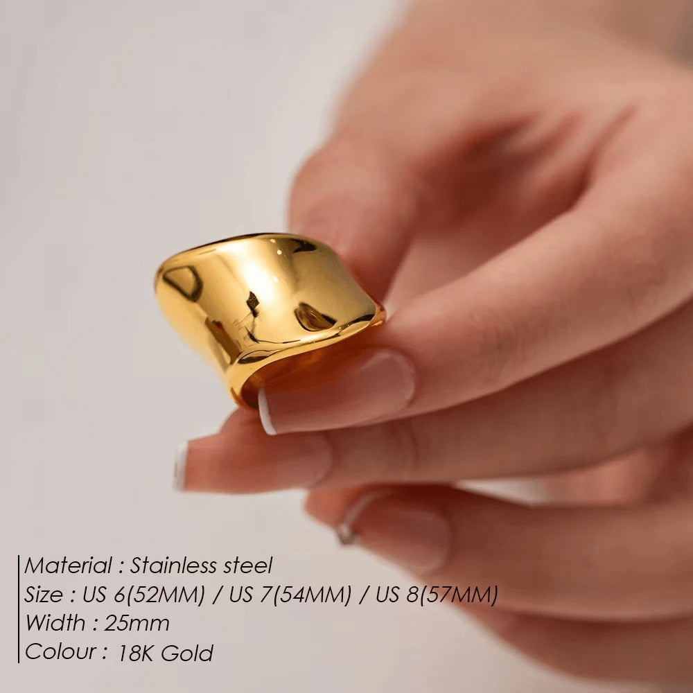 Exaggerated Chunky Uneven "O" Ring