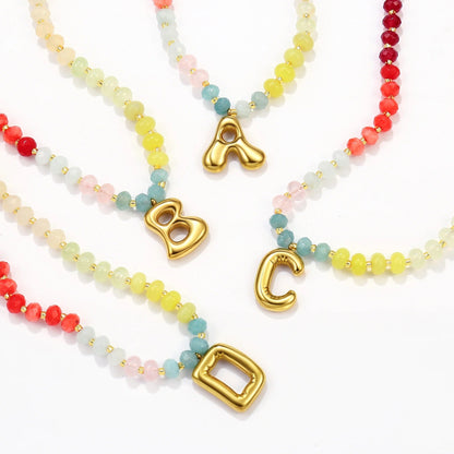 Colorful Balloon Letter Necklace