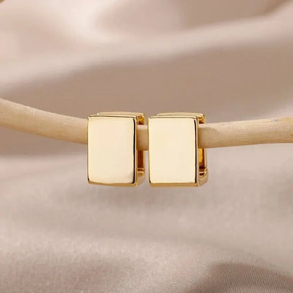 Geometric Square Hoop Earrings
