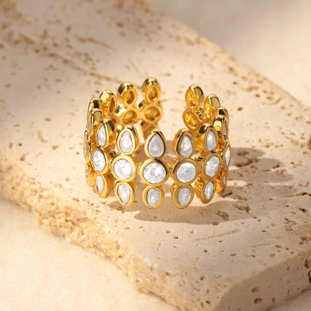 Royal Three Layered Crown Ring
