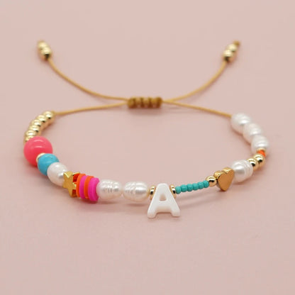 Color Splash Initial Bracelet
