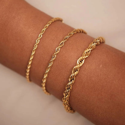 Twisted Rope Chain Bracelet