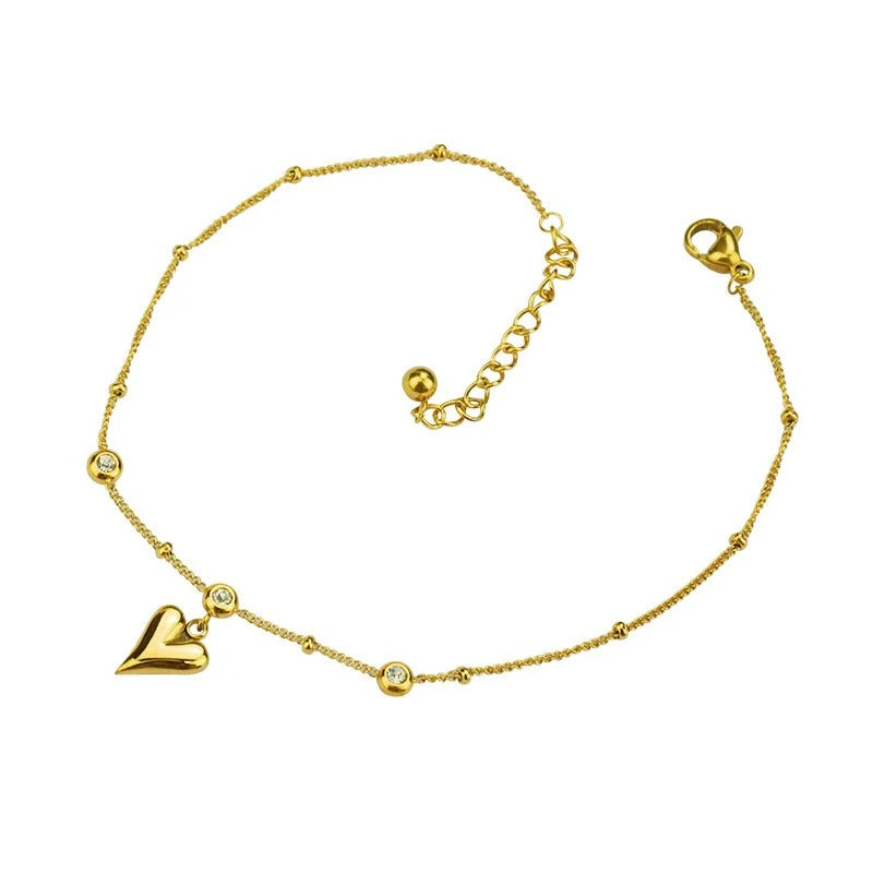 Beaded Love Ornament Anklet